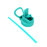 Straw Lid Turquoise Blue
