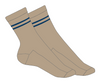 St. Michael School Beige Ankle Socks